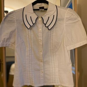 Samantha Pleet Angel Wing Collar Shirt